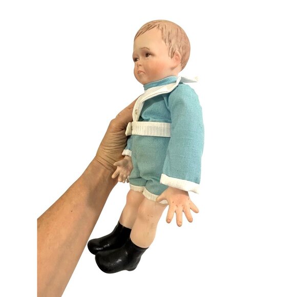 Garrard Vtg 1983 Sad Pouting Porcelain Baby Boy Doll Widdle Wain Signed Limited - Picture 14 of 17